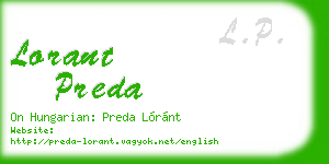 lorant preda business card